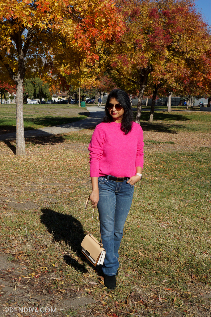Hot Pink Sweater Outfit Styling Ideas -